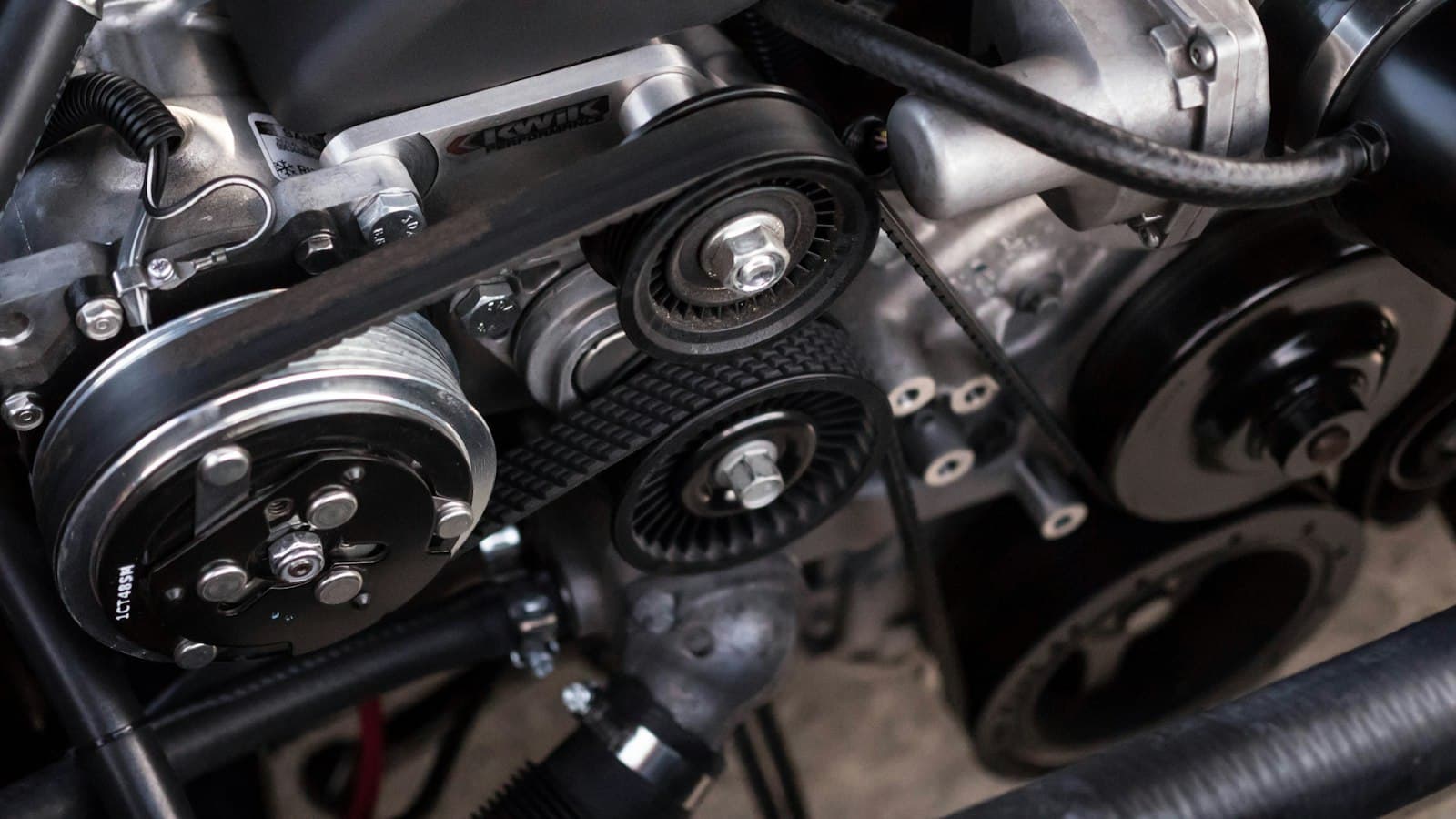 A car engine bay after work